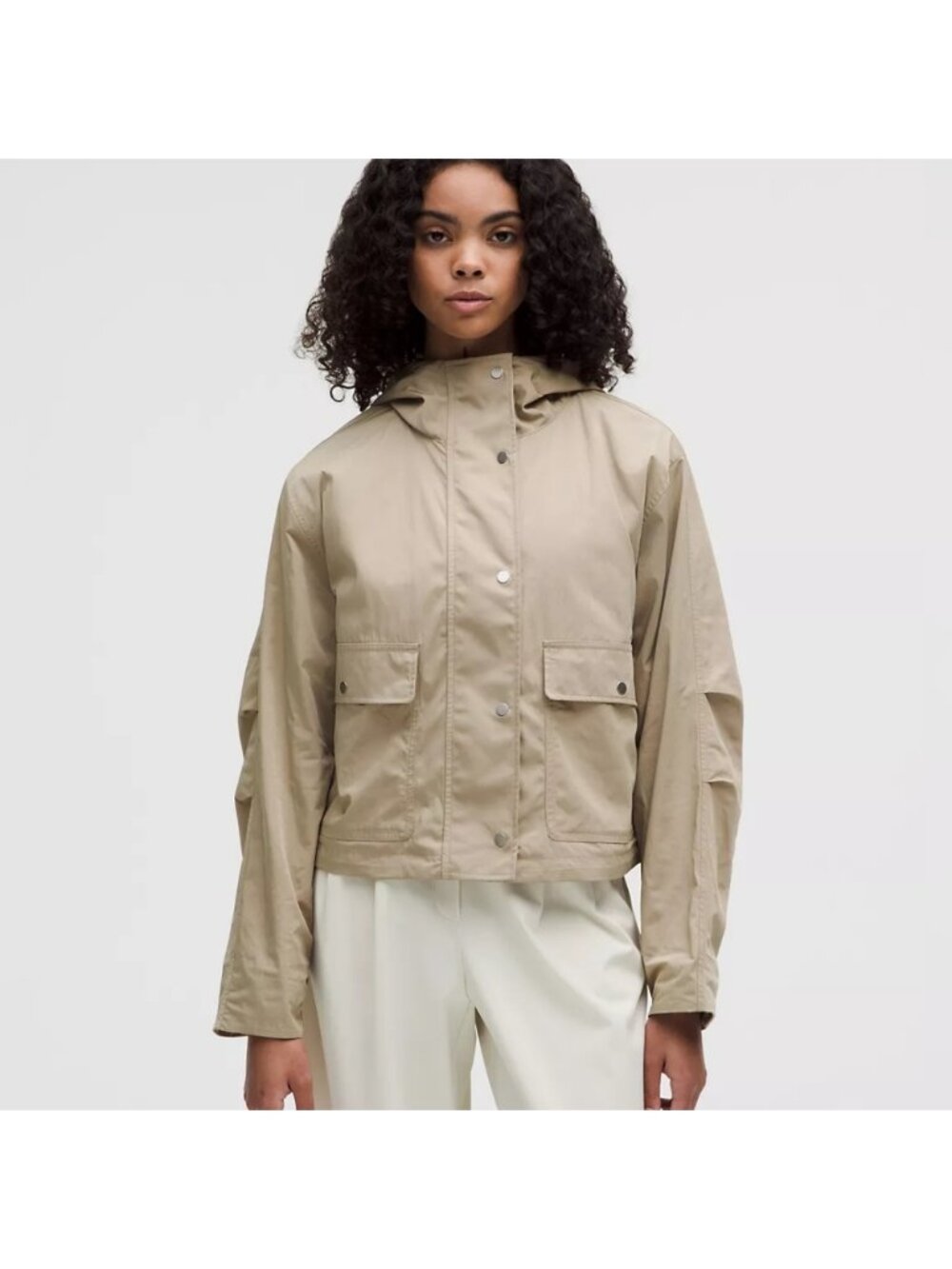 Lululemon Cropped Utility Windbreaker Sheer Oak